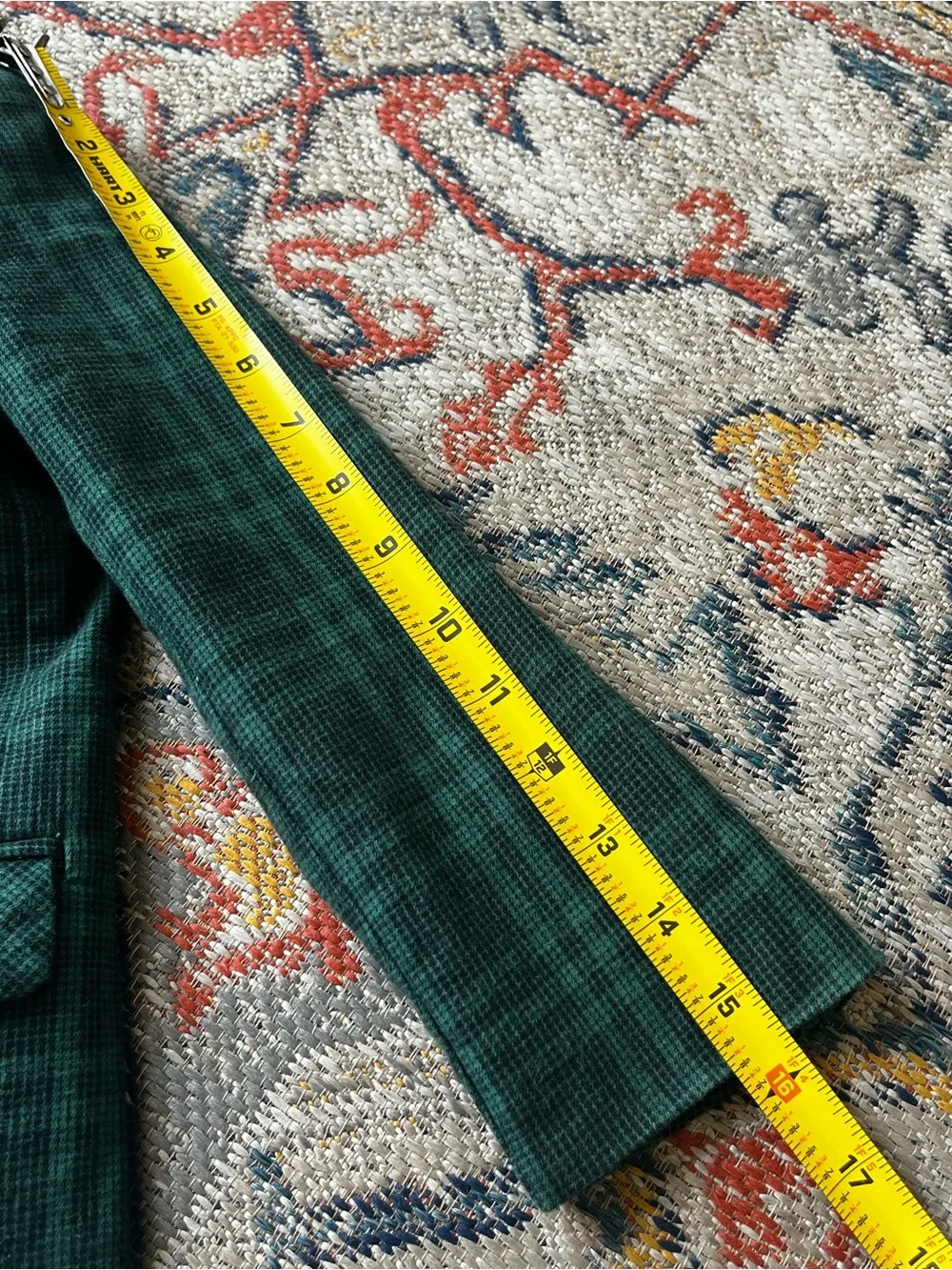 Cat & Jack Green Plaid Lined Jacket Size 5 Cotton Blend
